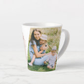 Moms Make Life Beautiful Family Photo抽象芸術 カフェラテマグ (右アングル)