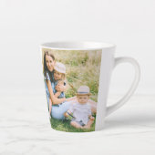 Moms Make Life Beautiful Family Photo抽象芸術 カフェラテマグ (右)