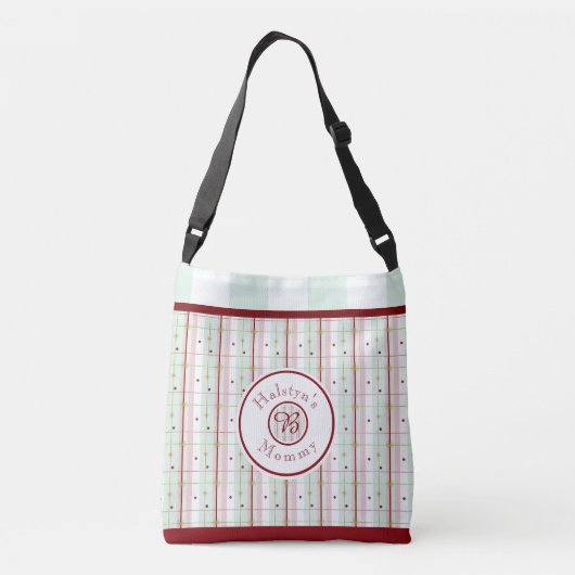 Mom's Monogram Kid Essentials Tote - Mint クロスボディバッグ (裏面)