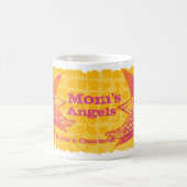 Mom's/Mum's angels in stars yellow/pink photo mug コーヒーマグカップ (中央)