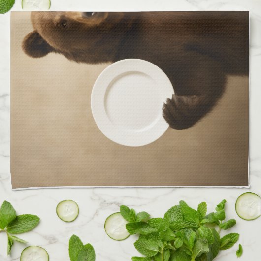 Mom's Personalized Bear Kitchen Towel キッチンタオル (折り畳み)