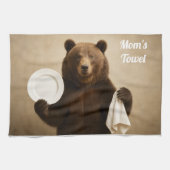 Mom's Personalized Bear Kitchen Towel キッチンタオル (横)