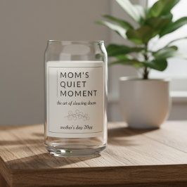 Mom's Quiet Moment Minimal Botanical Mother's Day ガラス缶