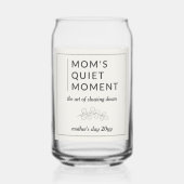 Mom's Quiet Moment Minimal Botanical Mother's Day ガラス缶 (正面)