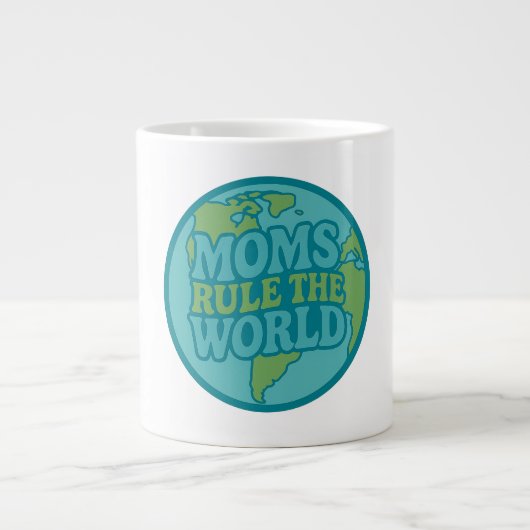 Moms Rule the World Groovy Globe ジャンボコーヒーマグカップ (正面)