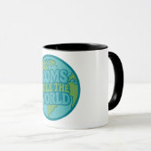 Moms Rule the World Groovy Globe マグカップ (正面右)