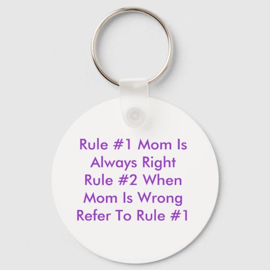 Mom's Rulesキーチェーン キーホルダー (正面)