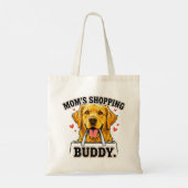 Mom's Shopping Buddy Golden Retriever トートバッグ (裏面)