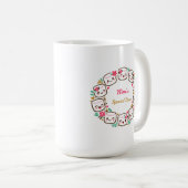 Mom's Special Floral Wreath Mug Mother's Day 2026" コーヒーマグカップ (正面右)
