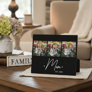 Mom's Special Moment Script 3 Photo Black フォトプラーク
