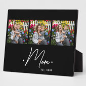 Mom's Special Moment Script 3 Photo Black フォトプラーク (側面)