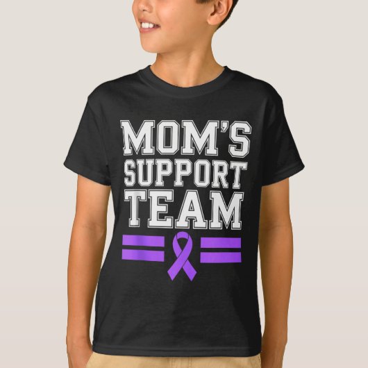 Mom's support team family lupus awareness sle tシャツ (正面)