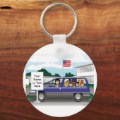 Mom's Taxi Cartoon by PrintedPerfection.com Coffee キーホルダー (正面)