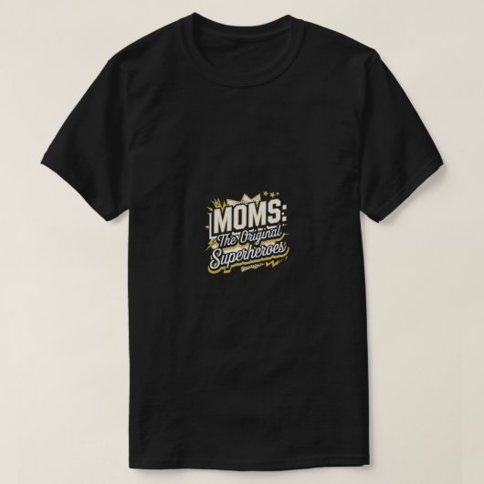 Moms theオリジナルスーパーヒーロー tシャツ (デザイン正面)