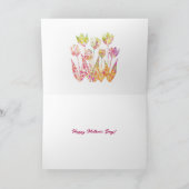 Mom's Tulips Customizable カード (内部)
