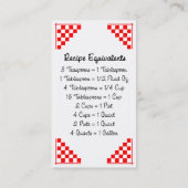 MomsRetroレシピ同等物カスタム類ビジネスカード コーリングカード (裏面)