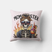 Momster：火の上でスケルトンのママを飲むサングリア クッション (裏面)
