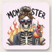 Momster:火の上でスケルトンのママを飲むサングリア コースター (正面)