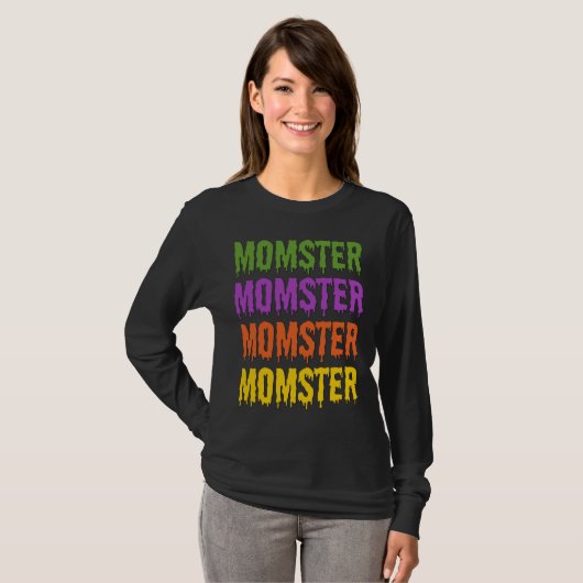 Momster Dripping Font Generic Halloween Costume Tシャツ (正面フル)