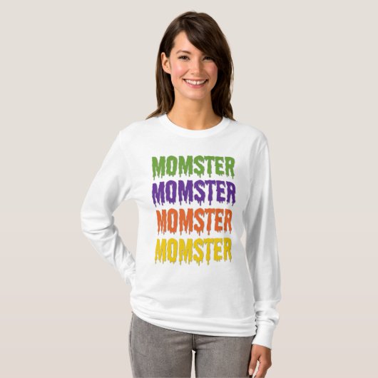 Momster Dripping Font Generic Halloween Costume Tシャツ (正面フル)