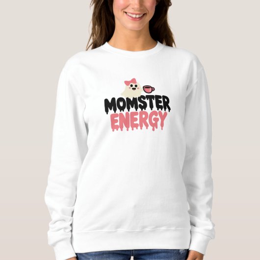 Momster Energy Cute Spooky Halloween Ghost  スウェットシャツ (正面)