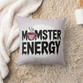Momster Energy Funny Halloween Decor for Moms クッション (ブランケット)