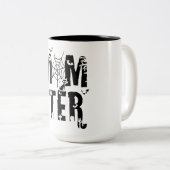 Momster Funny Halloween Spider Bat Graphic ツートーンマグカップ (正面右)