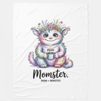 Momster. (Mom + Monster) フリースブランケット