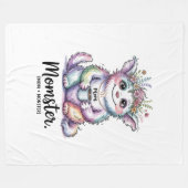 Momster. (Mom + Monster) フリースブランケット (正面(横))