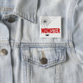 Momster Red滴下フォントスパイダーウェブ 缶バッジ (インサイチュ)