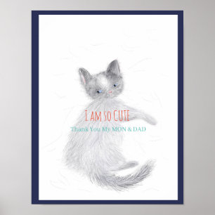 MONとパパありがとう – かわいい – CatPoster ポスター