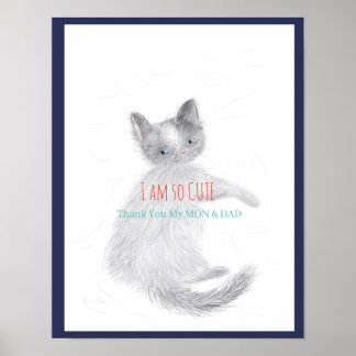 MONとパパありがとう – かわいい – CatPoster ポスター