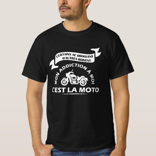 Mon addiction à moi la moto homme cadeau tシャツ (正面)