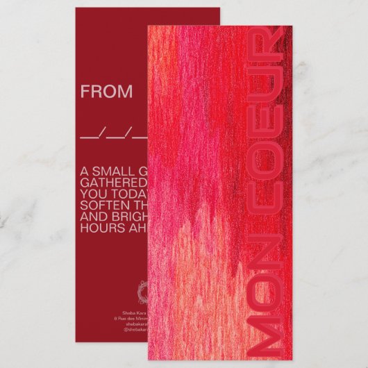 Mon Coeur Message Card 招待状 (正面/裏面)