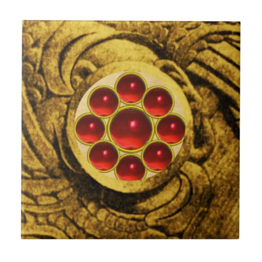 MON GEM赤 タイル (正面)