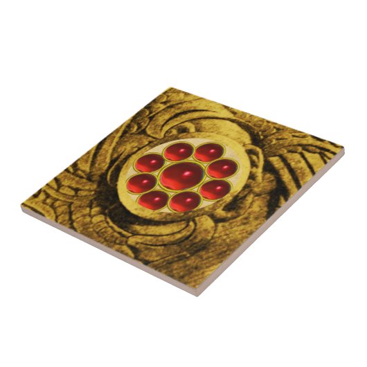 MON GEM赤 タイル (側面)