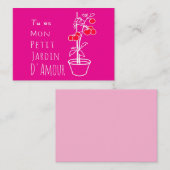 Mon jardin d'amour sur ma carte de voeux. ノートカード (正面/裏面)