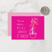 Mon jardin d'amour sur ma carte de voeux. ノートカード (正面/裏面インサイチュ)