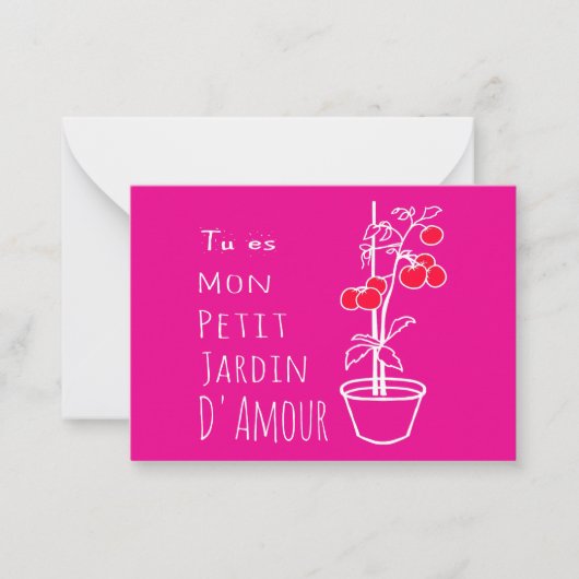 Mon jardin d'amour sur ma carte de voeux. ノートカード (正面)