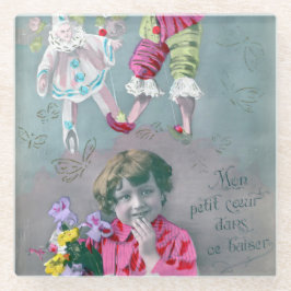 Mon petite coeur dans ce baiser  ガラスコースター