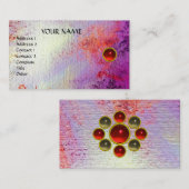MON RUBY, AGATA, bright red violet gray金ゴールド 名刺 (正面/裏面)