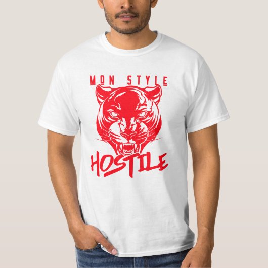 MON STYLE ? HOSTILE ! (panthère)  Tシャツ (正面)