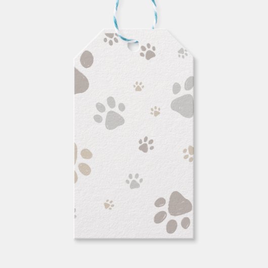 Mon Toutou フランスの犬の誕生日パーティー ナプキン ギフトタグ (正面)