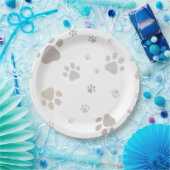 Mon Toutou French Dog Birthday Party Napkins ペーパープレート (パーティー)