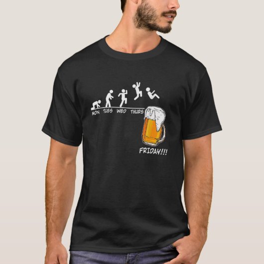 Mon Tues Thurs金曜結婚ビールドリンク Tシャツ (正面)