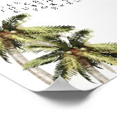 MONAパームモダンツミニマルリートロピカルカスタム ポスター (角)