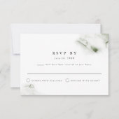 MONAミニマリストグリーンウォータービーチテーマRSVP 招待状 (正面)