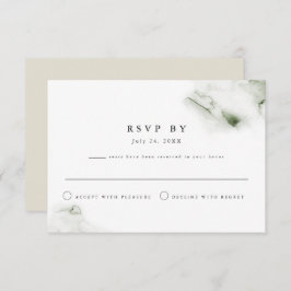 MONAミニマリストグリーンウォータービーチテーマRSVP 招待状