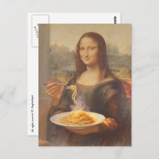 Mona and her Spaghetti ポストカード (正面/裏面)