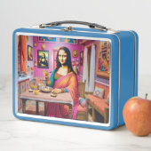 Mona eating Indian Foods in the Indian house メタルランチボックス (インサイチュ)